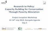 Research to Policy project Inception workshop - Presentations from Day 2