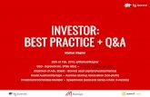 Go Silicon Valley - INVESTOR: BEST PRACTICE + Q&A