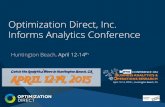 Optimization Direct Inc. at INFORMS Analytics 2015 #analytics2015 #orms #cplex