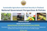 Sustainable Agriculture and Food Security in Thailand: National Government Perspectives & Policies