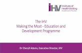 iHV regional conf: Cheryll Adams - Welcome from the Chair and the Making the Most programme - Leeds