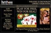 No Deposit Party Poker Sign Up Bonuses 2015