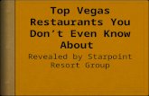Starpoint Resort Group Shares 3 Hidden Restaurants