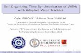 Self-Organizing Time Synchronization in Wireless Sensor Networks with Adaptive Value Trackers