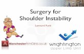 Surgery for shoulder instability len funk
