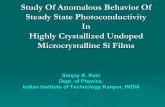 Anomalous Behavior Of SSPC In Highly Crystallized Undoped Microcrystalline Si Films
