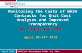 Monitoring the costs of WASH contracts for unit cost analyses and improved transparency