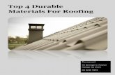 Top 4 durable materials for roofing