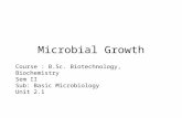 B.Sc. Biotech Biochem II BM Unit-2.1 Microbial Growth
