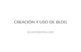 Creación de Blog (es.wordpress.com)