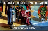 The difference between intelligent and wiseman
