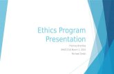 Ethics Program Presentation - Thomas Brantley