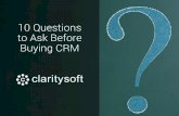 10 Questions to Ask Before Buying CRM