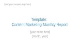 Template: Content Marketing Monthly Report