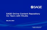 SAGE Online Content Repository: Six Years with RSuite