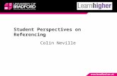 Student perspectives on referencing