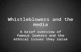 Leaks and whistleblowing