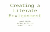 Creating a literate environment parent
