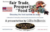 Restoring Fair Trade, Prosperity and Food Security - a presentation by Mike Callicrate