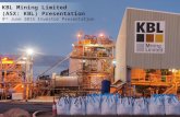 KBL Mining Corporate Presentation - June 2015