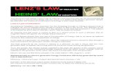Lenz's Law & Heins' Law of induction for Electric Generators