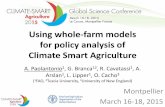 Using whole-farm models for policy analysis of Climate Smart Agriculture