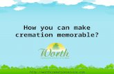 How you can make cremation memorable