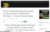 How to Manage Email Storage on the Server in Microsoft Outlook