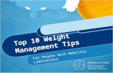 Top 10 Weight Management Tips for People with Mobility Limitations
