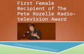 Lesley visser  first female recipient of the pete rozelle radio-television award