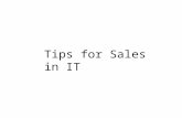 Tips for Sales in IT