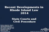 Recent Developments in Rhode Island Law 2014 - State Courts and Civil Procedure