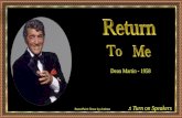 Return To Me - dean martin 1958