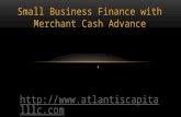 Small business finance with merchant cash advance