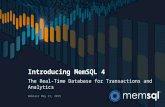 Introducing MemSQL 4