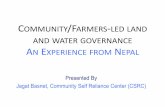 Community/farmers-led land and water governance - An experience from Nepal