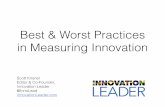 Best & Worst Practices in Measuring Innovation