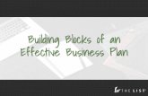 Building Blocks of an Effective Business Plan