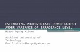 Estimating photovoltaic power output under various irradiance level