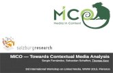MICO — Towards Contextual Media Analysis
