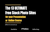 The 13 ULTIMATE Free Stock Photo Websites for your Presentation or Online Course by @allisonhaag