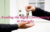 Availing the right conveyancing in dee why