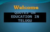 Quotes on education in telugu