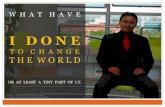 What I've Done to Change The World -Sang indra on PECHA KUCHA NIGNT Jogja