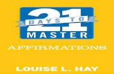 21 Days to Master Affirmations   Louise l. Hay