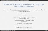 Supersonic Spreading of Correlations in Long-Range Quantum Lattice Models