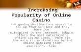 Increasing popularity of online casino