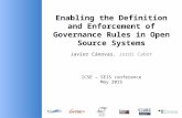 Enabling the Definition and Enforcement of Governance Rules in Open Source Systems