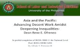 Report Dean Ofreneo- Advancing Decent Work