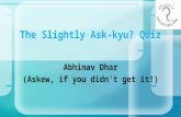 The Slightly Ask-kyu? Quiz